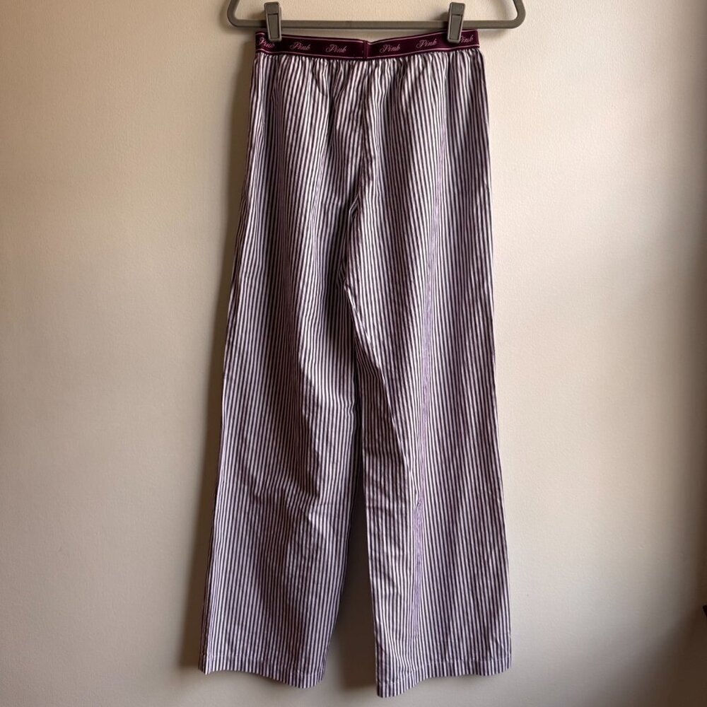 Victoria's Secret PINK Lounge Pants PJ with Elastic Waist Size XS NWT Burgundy - Picture 3 of 6
